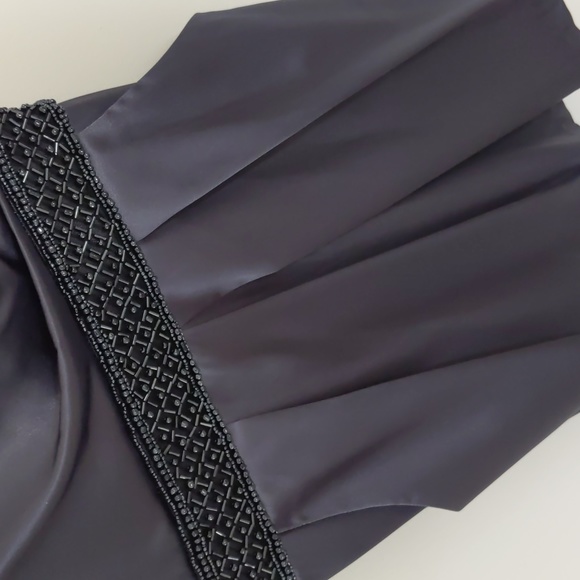 B Smart Formal Strapless Gown, Size 5/6, Blue/Gray Color, Beaded Waist - Picture 6 of 11